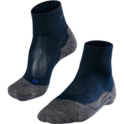 FALKE TK2 Cool Short Wandelsokken anti blaren, medium padding functioneel garen sportsokken dames blauw - Maat 35-36