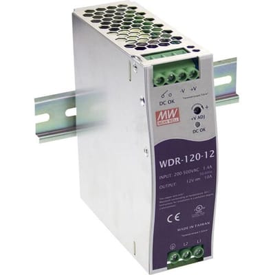 MEAN WELL WDR-120-24 DIN-rail netvoeding 24 V/DC 5 A 120 W Aantal uitgangen:1 x Inhoud 1 stuk(s)