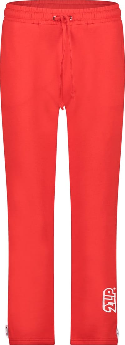 2ZiP katoenen joggingbroek met doorlopende ritsen - Dames - Rood - XS