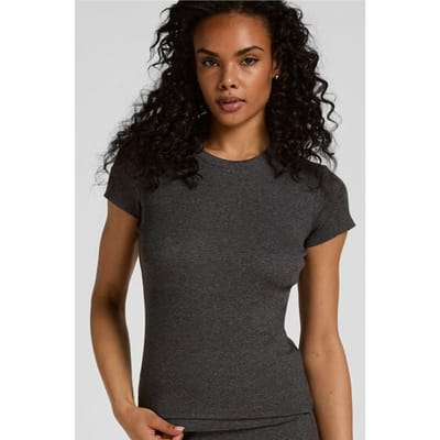 Hunkemöller Shortsleeved Pyjama Top Grijs