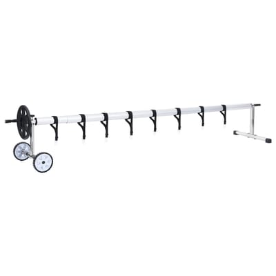 vidaXL Zwembadhoesroller met roestvrijstalen frame