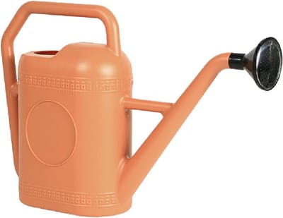 Tuingieter met sproeikop - Waterkruik planten - Planten water geven - Dubbele handgreep - 5 liter inhoud - Rood