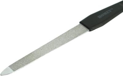 Homey's nagelvijl - 13cm - RVS - mat zwart - compact formaat