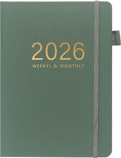 Agenda 2026 - Dagplanner Kalender - Dagelijkse Planning - Gestructureerd Verticale Indeling - A5 Formaat - Groen