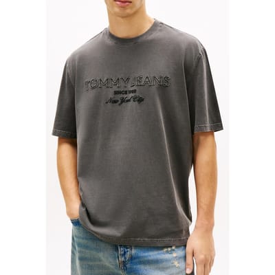 Tommy Hilfiger 90s New Classics Black Größe: M | Bedruckte T-Shirts Outlet | Herren | Schwarz