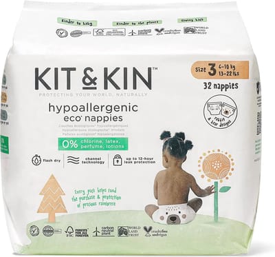 Hypoallergene en Duurzame Eco Luiers Maat 3 - 192 Luiers, 6 Packs