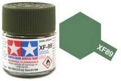 Tamiya Hobbyverf Acrylverf - XF-89 Dark Green 2 - Matt - Acryl - Verf potje - 10 ml