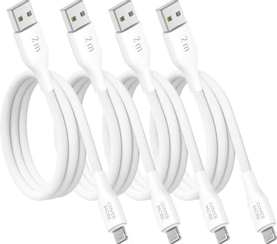 Kabel geschikt voor iPhone - Usb A naar Lightning kabel - Oplaadkabel - 2 meter - 4 stuks - Voordeelbundel