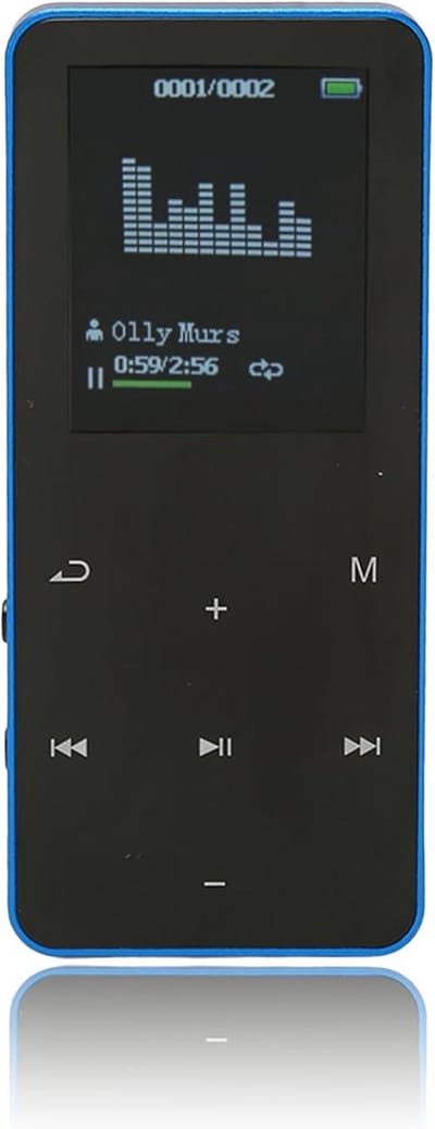 Draagbare MP3 Speler met Bluetooth, Hifi Geluid en 8GB Geheugen (Uitbreidbaar)