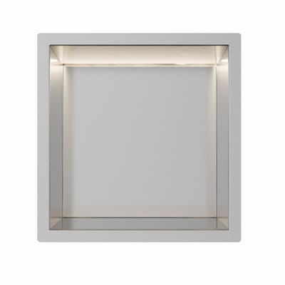 RVS Inbouwnis 30x30x10cm met RGB verlichting