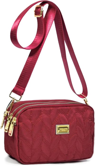 Dames Schoudertas - Handtas Telefoon - Dagelijks Gebruik - Waterafstotend Nylon - 20x13 cm - Zwart
