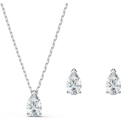 Swarovski Stilla Attract Rhodium Plated, Nepkristal Kettingen Dames 5569174 Silver|F|Box (Random Color) blue
