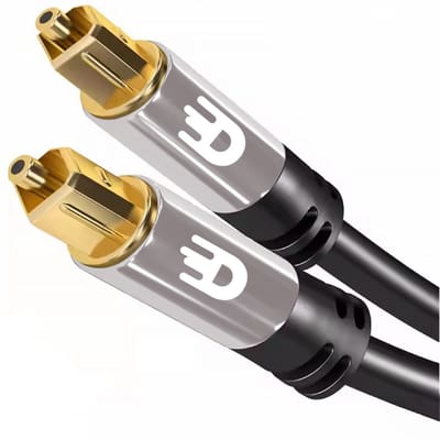 Drivv. Premium Toslink Optische Kabel - Optische Audiokabel - Optical Audio Kabel - Soundbar - Male to Male - Grijs - 1 meter