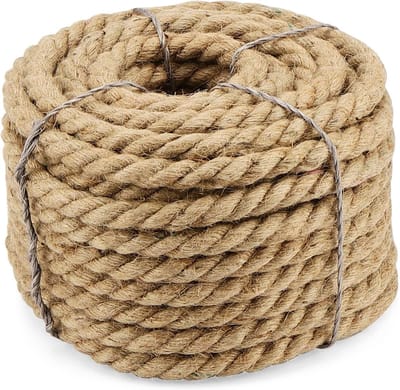 20 meter Natuurlijk Jute Touw - Dikke Touw voor Krabpaal en Luggage Rope
