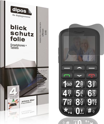 dipos – Matte Privacy Screenprotector geschikt voor Ufferson G180 | Anti-Spy Beschermfolie