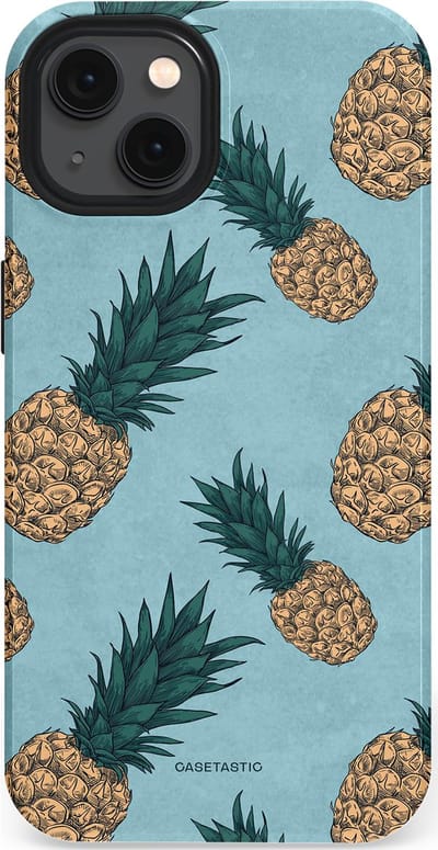 Casetastic Hoesje Geschikt voor Apple iPhone 13 Magsafe - Stijlvolle Beschermende Duo-layer Case - Tropische Ananas