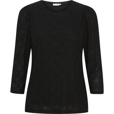 T-shirt met kant voor dames Pulz Jeans Delia 3/4