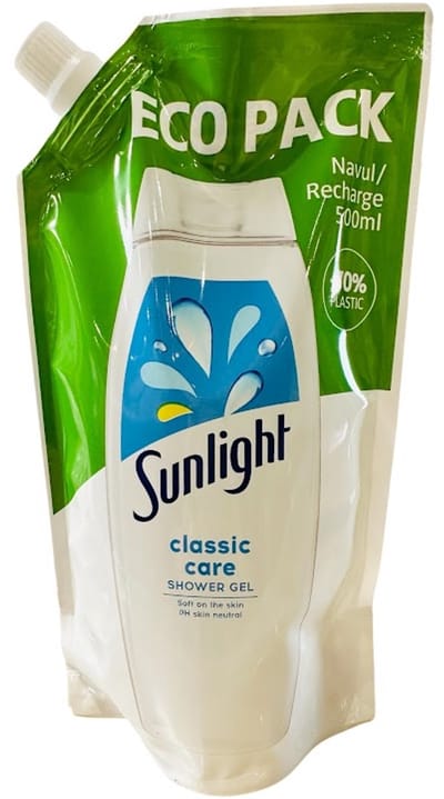 Sunlight Douchegel Classic Care 500 ml – Navulling – Zachte & Verzorgende Douchegel voor Dagelijks Gebruik