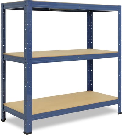 Shelfplaza HOME metalen stellingkast - 115x120x60 cm - blauw - 3 planken