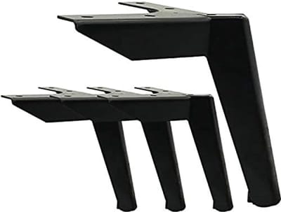 PolkaHome Meubelpoten, 4 stuks, Zwart, 12 cm, Metaal, Kastpoten, Tafelpoten, Voor Stoelen, Bank, Tafel en Andere Meubels