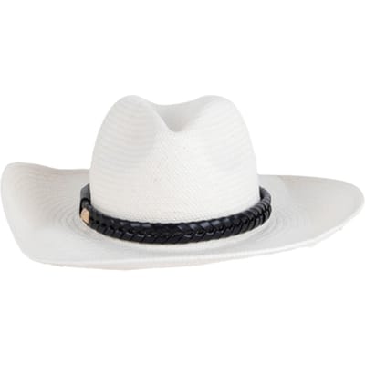 AllSaints Athena Stud Fedora Cream White Size: OS | Hats & Caps Outlet | Dames | Wit