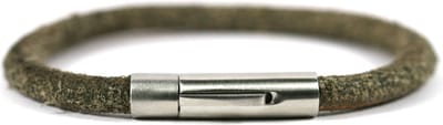 IbizaMen - donkerbruin leer vintage - 6mm - rvs sluiting - 20cm