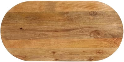 Tafelblad Massief Hout - Werkblad Keuken - Eettafel Vernieuwen - Ovaal Vorm - 90x40x2.5 cm - Eiken