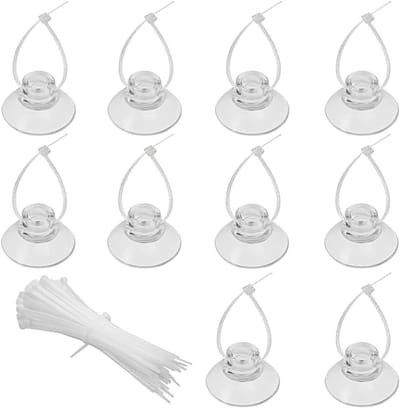 10 Stuks Aquarium Zuignappen en 20 Verstelbare Ritsbanden voor Aquariums en Terrariums - Ideaal voor Mos, Luchtbuizen en Decoraties