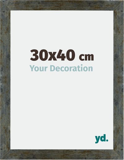 Your Decoration - Fotolijst 30x40 cm - MDF - Blauw Goud Gemeleerd - Mura