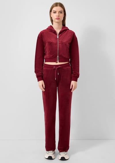Borduurlijke Veloursbroek met Italiaanse Zakken Dames QS