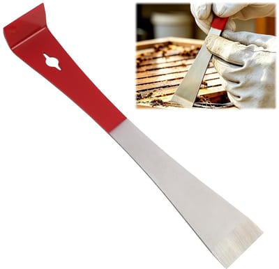 Roestvrijstalen bijenschraper 24 cm met houder voor bijenteelt en honingextractie, bijenverzorging en apiculture benodigdheden