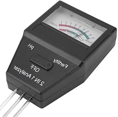 Bodemmeter PH Vruchtbaarheid - Bodemtester Planten - Planten Verzorgen - 2-in-1 Tester - 18x6x3cm - Grijs