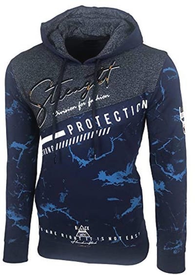 Heren Hoodie met Lange Mouwen en Contrasterend Koord