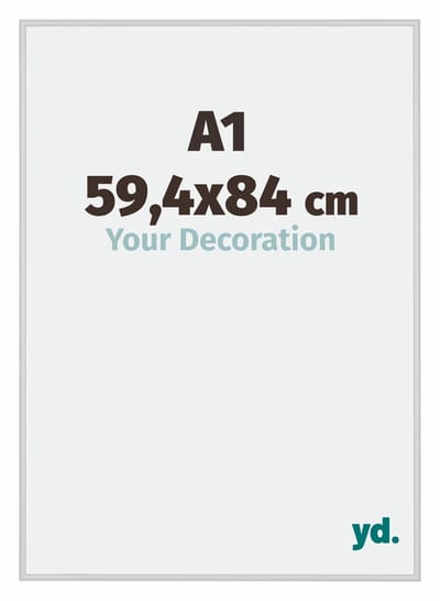 Your Decoration - Fotolijst A1 59,4x84 cm - Aluminium - Zilver Mat - Miami