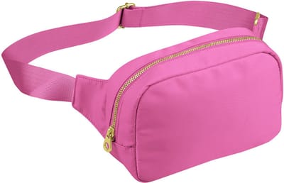 Cross Body Bag - heuptas - buideltas - fanny pack - reis / vakantie / festival / wandel tasje - Roze - Bagbase