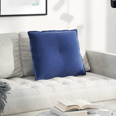 vidaXL - Rugkussen - Politieblauw - 60 - x - 50 - cm - Corduroy - stof
