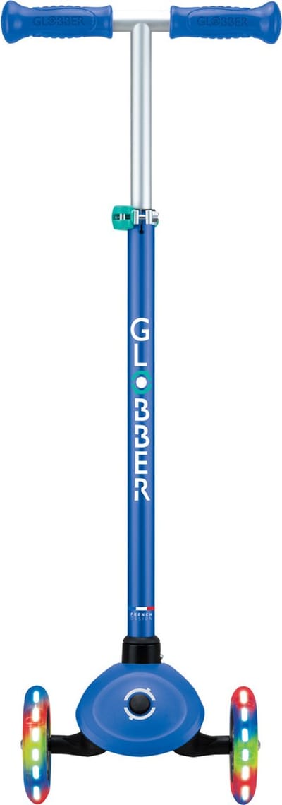 3-Wiel Step - Globber Primo Plus Lights Navy Blue - blauw - lichtgevende wielen - in hoogte verstelbaar - vanaf 3 tot 9 jaar