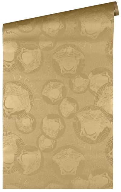 SATIJN GLANZEND GOUD KLASSIEK BEHANG | Design - goud - A.S. Création Versace 5
