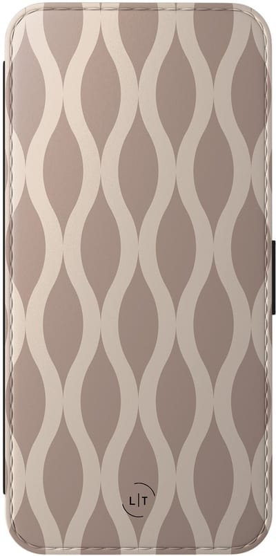 Leuke Telefoonhoesjes - Hoesje geschikt voor Samsung Galaxy A56 bookcase leer - Abstract beige - Abstract beige - Wallet Case met pasjeshouder - Tekst - Beige