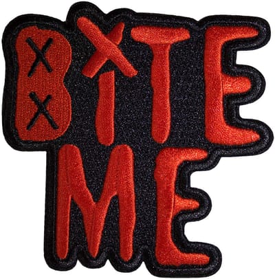 Avril Lavigne - Bite Me Patch - Zwart/Koperkleurig
