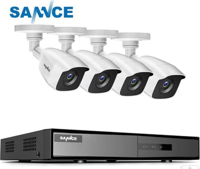 CAMERA DVR SYSTEEM 1080N HDMI TVL 8CH HDMI DVR 1080P met 1TB harde schijf - witte cameras