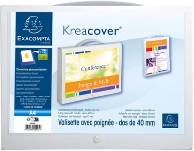 Exacompta 10x Kreacover®PP 8/10de Opbergtas met handvat - 25x33 cm - Wit - 5925E