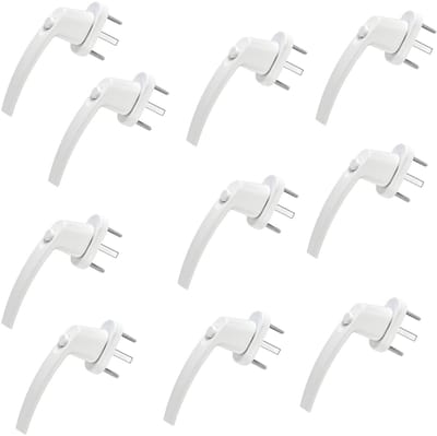 SOTECH 10s Raamkrukken CALISTO (151 x 28,5 x 62 mm) wit met 45° raster Aluminium raamkrukken afsluitbaar met drukknop