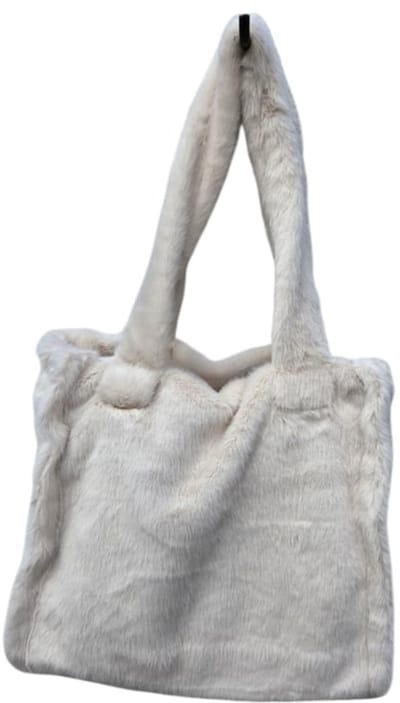 Fluffy Schoudertas - Shopper - Beige