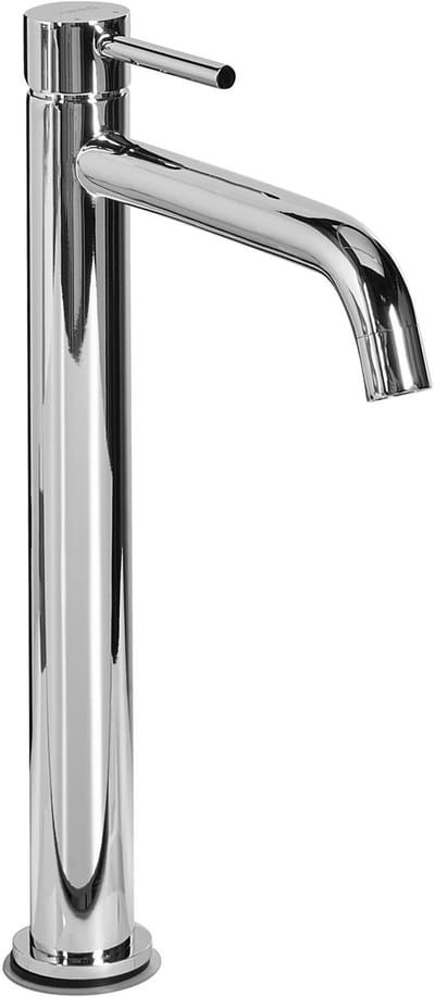 SALINAS - Enkele wastafelkraan - Zilver - 30 cm - Messing