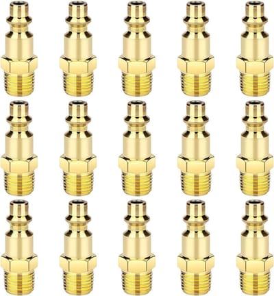 Luchtslang Koppeling - Perslucht Adapter - Snel Gereedschap Wisselen - Lekvrije Afdichting - 15 Delig - Geel