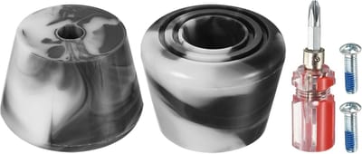 Rolschaats Remblokken - Teen Stoppers - Veilig Remmen - Slijtvast Rubber - 82A Hardheid - Zwart Wit