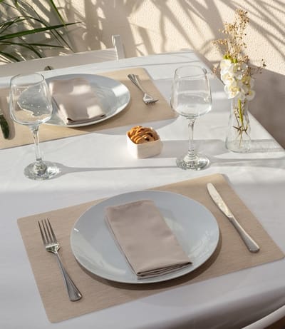 4x Sofia Placemat Linen - 30x43cm - onderlegger - tafeldecoratie - tafel dekken - Linen look