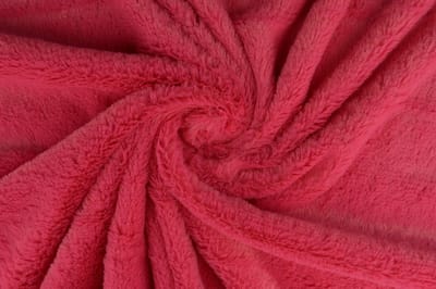 50 meter bont stof - Zacht - Fuchsia - Pluche stof op rol