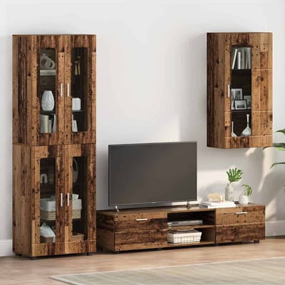 vidaXL Houten Kast met opslag Oudhout 50 x 29 x 100 cm Bewerkt hout